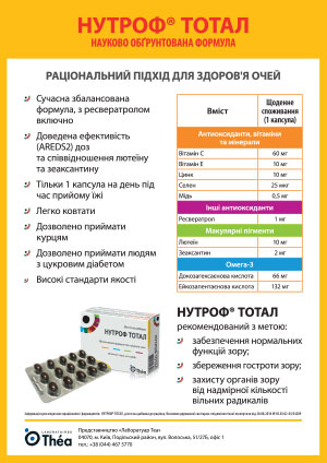 НУТРОФ® ТОТАЛ – нормализация функционального состояния системы зрения