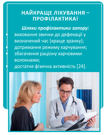 Буденнi проблеми – надiйнi рiшення. Сучасний стан проблеми запорів