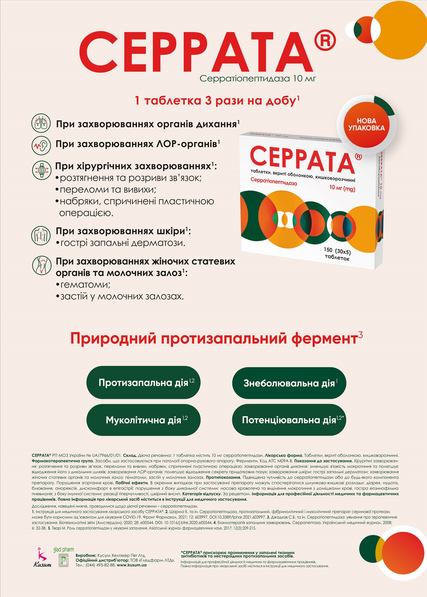 Серрата®– оптимальне рішення для управління запаленням