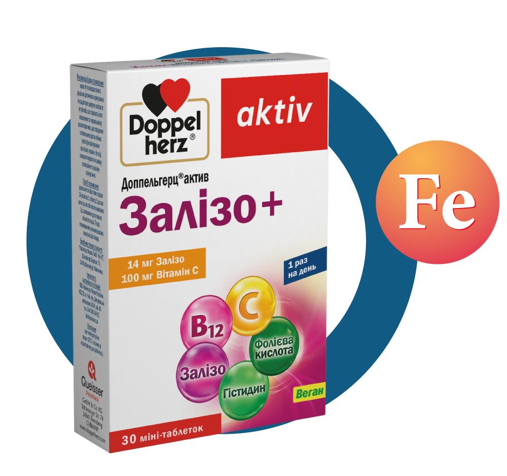 Доппельгерц® актив Залізо+: інноваційна комбінація для комплексної підтримки обміну заліза