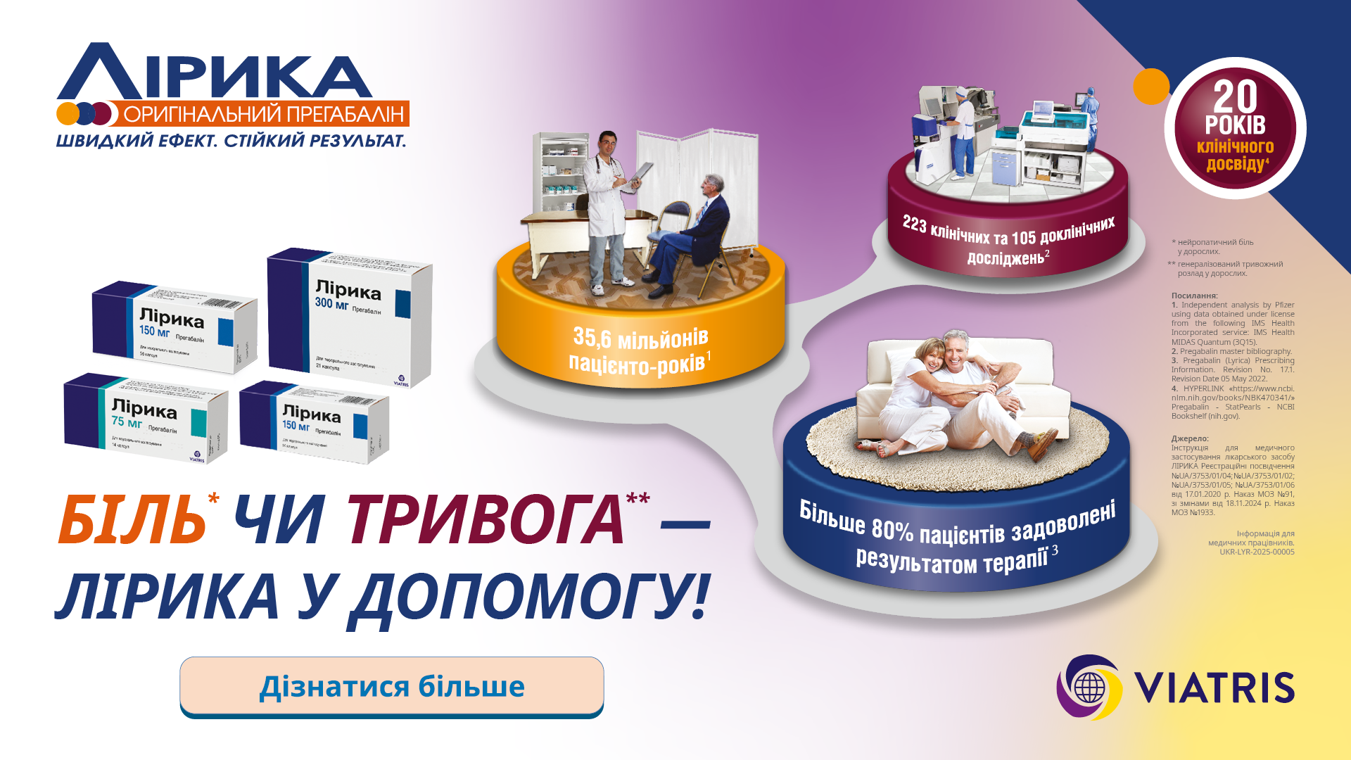 Лірика® і генерики: ефективність, безпека і ціна — що важливіше для пацієнта?