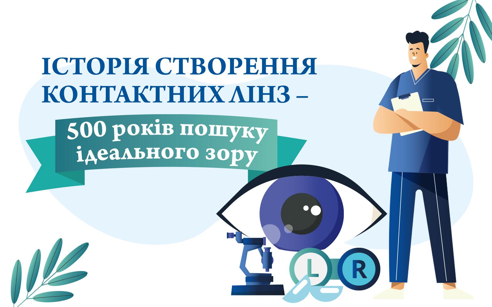 Історія створення контактних лінз – 500 років пошуку ідеального зору